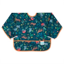 BUMKINS Sleeved Bib, Αδιάβροχη Σαλιάρα με Μανίκια, Jungle 6-24m