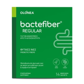 OLONEA BacteFiber Regular, 100% Βιολογικής Προέλευσης Φυτικές Ίνες - 14φακελάκια