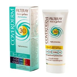 COVERDERM Filteray Face Plus SPF30, Αντιηλιακό Προσώπου & After Sun Ξηρές/Ευαίσθητες Επιδερμίδες -50ml