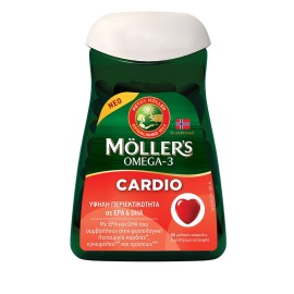 MOLLERS Omega-3 Cardio, Συμπυκνωμένο Ιχθυέλαιο με Υψηλή Περιεκτικότητα σε EPA & DHA -60caps