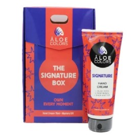 ALOE COLORS Promo/ The Signature Box με Signature Hand Cream, Ενυδατική Κρέμα Χεριών -75ml & Mystery ΔΩΡΟ, 1σετ