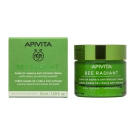 APIVITA Bee Radiant, Κρέμα Πλούσιας Υφής για Σημάδια Γήρανσης & Ξεκούραστη Όψη με Λευκή Παιώνια - 50ml