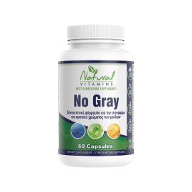 NATURAL VITAMINS No Gray, Συμπλήρωμα Διατροφής για το Φυσικό Χρώμα των Μαλλιών - 60caps