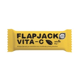 NATURALS Flapjack Vita-C, Μπάρα Βρώμης με Βιταμίνη C, Σοκολάτα & Γεύση Μπανάνα - 80gr