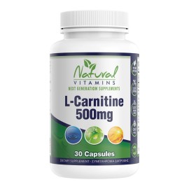 NATURAL VITAMINS L- Carnitine 500mg, Καρνιτίνη - 30caps