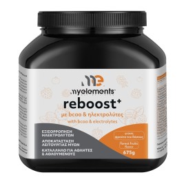 MY ELEMENTS Reboost with BCAA & Electrolytes, Συμπλήρωμα Διατροφής με BCAA, Υδατάνθρακες, Ηλεκτρολύτες & Βιταμίνη Β6 - 675gr