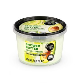 NATURA SIBERICA Organic Shop Shower Butter Lime & Avocado, για Απαλό Καθαρισμό - 250ml