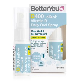 BETTER YOU D400 Infant Vitamin D Oral Spray 10μg (400IU), Βιταμίνη D σε Σπρέι για Βρέφη  - 15ml
