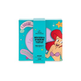 MAD BEAUTY Princess Bath Fizzer & Lip Balm Duo, Ariel, Άλατα Μπάνιου 100gr & Περιποίηση Χειλιών - 10ml