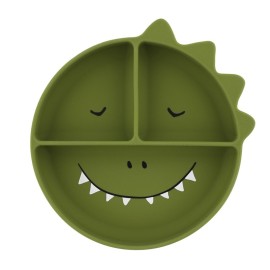 TRIXIE Silicone Divided Suction Plate Mr Dino, Πιάτο Σιλικόνης με Χωρίσματα & Βεντούζα - 1τεμ