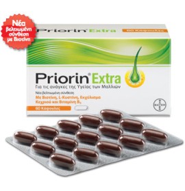 PRIORIN Extra, Συμπλήρωμα Διατροφής Κατά της Τριχόπτωσης - 60caps