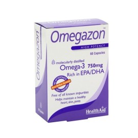 HEALTH AID Omegazon, Omega 3 Fish Oil 750mg, Συμπλήρωμα Διατροφής Ιχθυελαίων με Ωμέγα 3 - 60caps