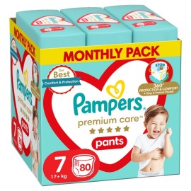 PAMPERS Premium Care Pants No7 (17+kg) Monthly Pack - 80τεμ