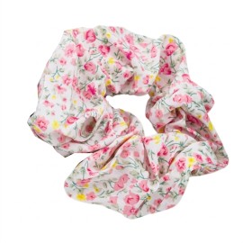 NOVITA Γυναικείο Scrunchie Μαλλιών Φλοράλ, Ροζ