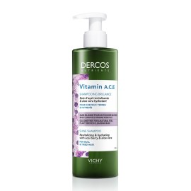 VICHY Dercos Nutrients Vitamin A.C.E Shampoo, Αναζωογονητικό Σαμπουάν με Βιταμίνες - 250ml