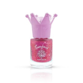GARDEN Fairyland Nail Polish Glitter Pink Rosy 1, Παιδικό Βερνίκι Νυχιών με Άρωμα Φράουλα - 7.5ml