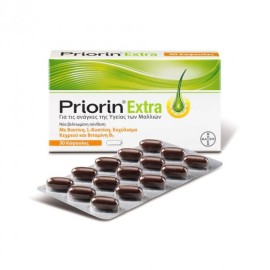 PRIORIN Extra, Συμπλήρωμα Διατροφής Κατά της Τριχόπτωσης - 30caps