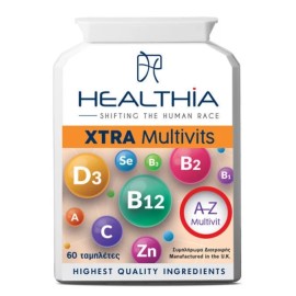 HEALTHIA Xtra Multivits, Πολυβιταμίνη  για Χορτοφάγους -60tabs