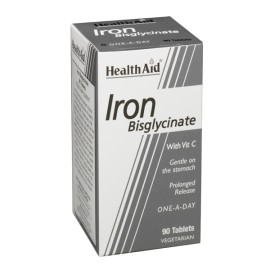 HEALTH AID Iron Bisglycinate 30mg With Vit C, Σίδηρος & Βιταμίνη C - 90tabs