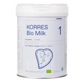 KORRES Bio Milk 1, Βιολογικό Αγελαδινό Γάλα για Βρέφη (0-6 μηνών) - 400gr