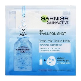 GARNIER Hyaluron Shot Tissue Mask, Υφασμάτινη Μάσκα Ενυδάτωσης με Υαλουρονικό Οξύ - 33gr