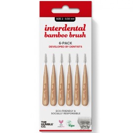 THE HUMBLE CO Interdental Bamboo Brush, Μεσοδόντια Βουρτσάκια Νο2 - 0.50mm - 6τμχ