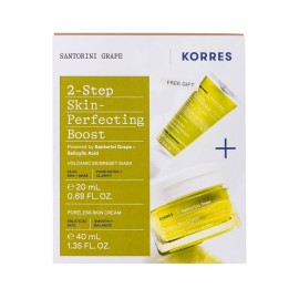 KORRES Santorini Grape 2 Step Skin Perfecting Boost, Poreless Κρέμα-Gel - 40ml + ΔΩΡΟ Ηφαιστειακή Μάσκα Καθαρισμού - 20ml