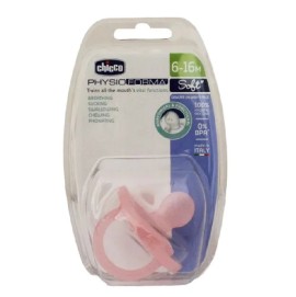 CHICCO Physio Forma Soft, Πιπίλα Όλο Σιλικόνη Ροζ 6-16m -1τεμ