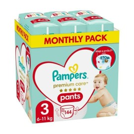 PAMPERS Premium Care Pants No 3 (6-11kg) Monthly Pack - 144τεμ