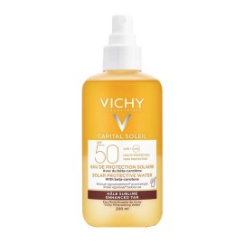 VICHY Capital Soleil Bronzing Sun Protective Water SPF50, Αντηλιακό Νερό για Λαμπερό Μαύρισμα - 200ml