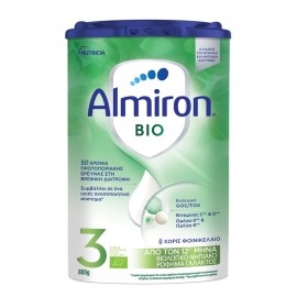NUTRICIA Almiron BIO 3, Ειδικά Μελετημένο Βιολογικό Ρόφημα Γάλακτος για Βρέφη από τον 12ο Μήνα, Χωρίς Φοινικέλαιο - 800gr
