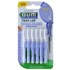 GUM Trav-Ler No0, 0.6mm, 1312, Μεσοδόντια Βουρτσάκια - 6τεμ