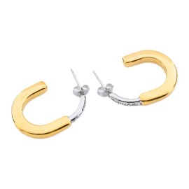 NOVITA Σκουλαρίκια Κρεμαστά Χρυσά με Στρας -1 ζευγάρι