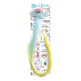 SNAILS Hair Extension Clip, Rainbow, Κλιπ Μαλλιών με Χρωματιστά Extension - 1τεμ