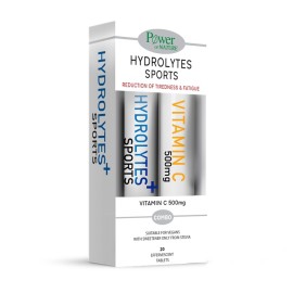 POWER OF NATURE Hydrolytes Sports, Ηλεκτρολύτες για Αθλητές- 20αναβρ. δισκία & ΔΩΡΟ Vitamin C 500mg- 20αναβρ. δισκία