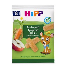 HIPP Bio Sticks με Μήλο & Καρότο από 8m+ -30g