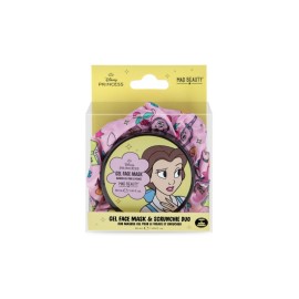 MAD BEAUTY Princess Gel Face Mask & Scrunchie Duo, Belle, Μάσκα Προσώπου & Λάστιχο Μαλλιών - 2τεμ