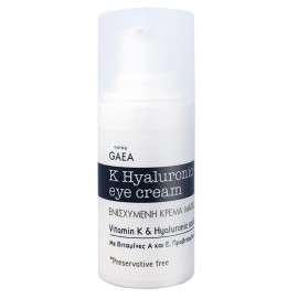 THINK GAEA K Hyaluronic Eye Cream, Kρέμα Mατιών με Yαλουρονικό οξύ & Βιταμίνη Κ - 15ml