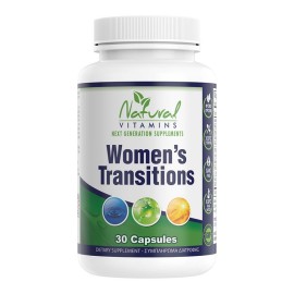 NATURAL VITAMINS Women’s Transitions, Φυσική Φόρμουλα για τη Διαχείριση των Συμπτωμάτων της Εμμηνόπαυσης - 30caps