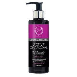 FRESH LINE Active Charcoal Black Cleasnig Gel, Μαύρο Τζελ Καθαρισμού Ενεργός Άνθρακας - 220ml