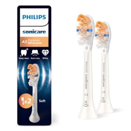 PHILIPS Sonicare A3 Premium All-In-One, Ανταλλακτικές Κεφαλές Οδοντόβουρτσας - 2τεμ. Λευκή
