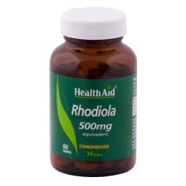 HEALTH AID Rhodiola 500mg, Συμπλήρωμα Διατροφής με Εκχύλισμα Ρίζας Ροδιόλα - 60tabs