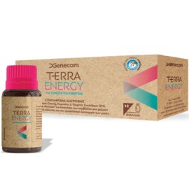 GENECOM Terra Energy, Συμπλήρωμα Διατροφής για Τόνωση & Ενέργεια - 12φιαλίδια