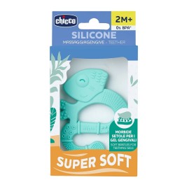 CHICCO Silicone Teether, Κρίκος Οδοντοφυίας Σιλικόνης 2Μ+, Τιρκουάζ - 1τεμ