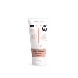 NAIF High Protection Mineral Sunscreen SPF50, Αντηλιακό Γαλάκτωμα με Άρωμα, Προσώπου-Σώματος, για Βρέφη & Παιδιά - 100ml