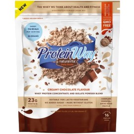 NATURA VITA Protein Way, Whey Protein Powder Mix, Chocolate Flavour, Συμπλήρωμα Διατροφής Πρωτεΐνης Ορού Γάλακτος σε Σκόνη, Γεύση Σοκολάτα - 500g