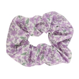 NOVITA Γυναικείο Scrunchie Μαλλιών Φλοράλ, Μώβ