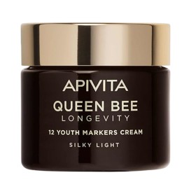APIVITA Queen Bee Longevity Light Day Cream, Ελαφριά Βελούδινη Κρέμα Για Δράση Σε 12 Δείκτες Νεότητας -50ml