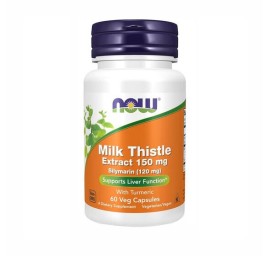 NOW FOODS Milk Thistle Extract 150mg Simymarin 120mg, Συμπλήρωμα Διατροφής με Γαΐδουράγκαθο -60 veg. caps