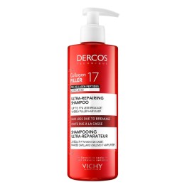VICHY Dercos Collagen 17 Filler Shampoo, Σαμπουάν Βαθιάς Αποκατάστασης για Σπασμένα Μαλλιά -400ml